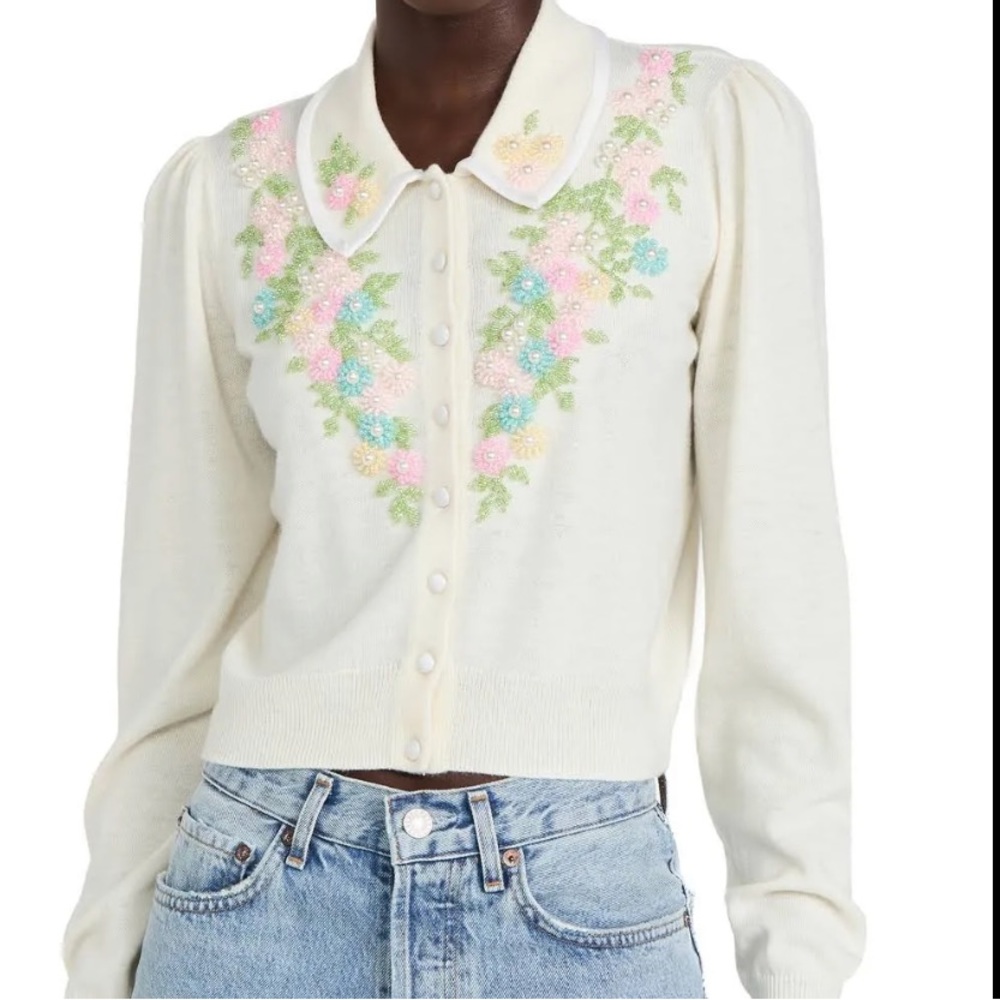 NWT Loveshackfancy Georgina Cardigan